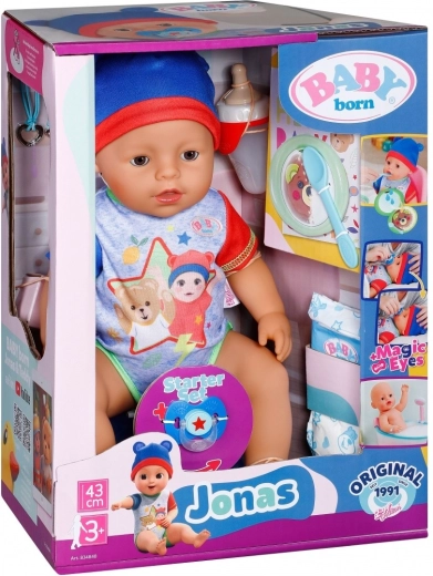 Păpușa BABY born Jonas cu 10 funcții și accesorii