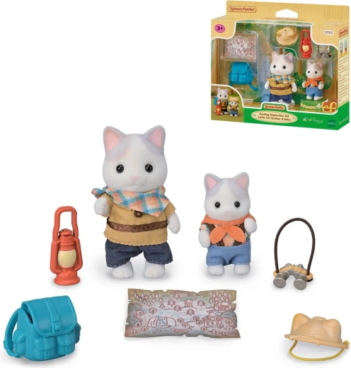 Set de explorare Sylvanian Families cu pisici Latte - 2 bucăți
