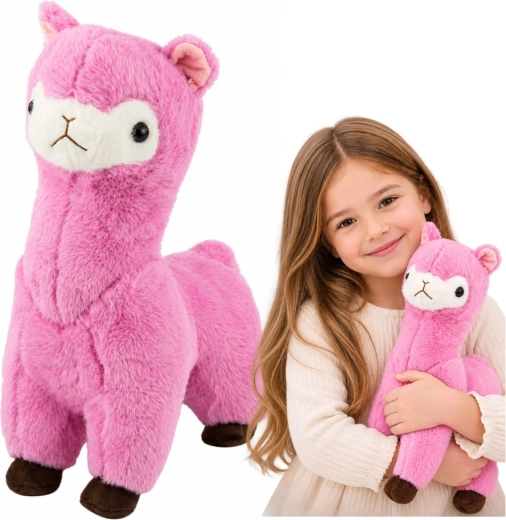 Alpaca de pluș roz 38 cm - 1 bucată