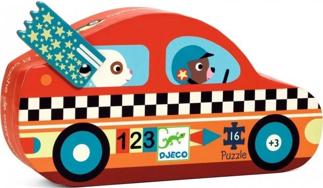 Puzzle Mașina de curse cu 16 piese