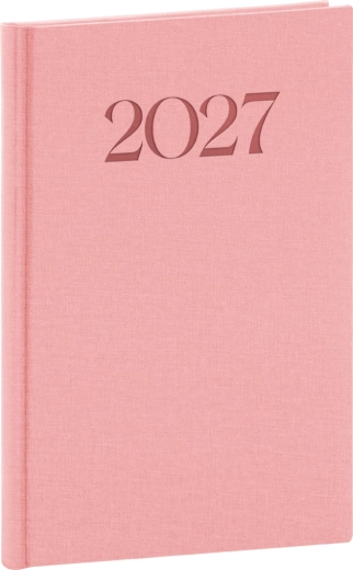 Agenda săptămânală Notique Biella 2027, roz, 15 × 21 cm