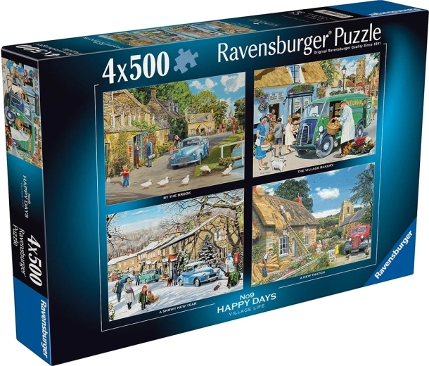 Puzzle Ravensburger Happy Days: Viața la țară 4×500 piese