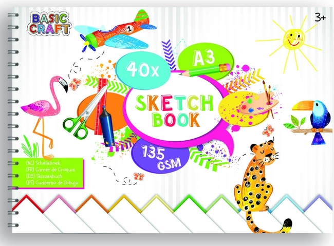 Bloc de schițe A3 40 de foi 135 g/m² Creative Craft Group