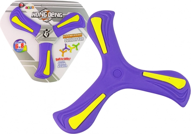 Disc bumerang violet zburător pentru copii