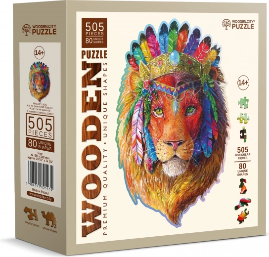Puzzle din lemn WOODEN CITY Leul mistic 505 piese