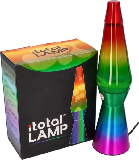 Lampă decorativă cu lavă în culori curcubeu