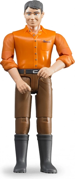 Figurină Bworld bărbat cu pantaloni maro