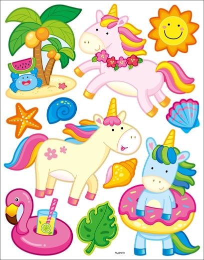 Autocolante decorative de perete cu unicorni