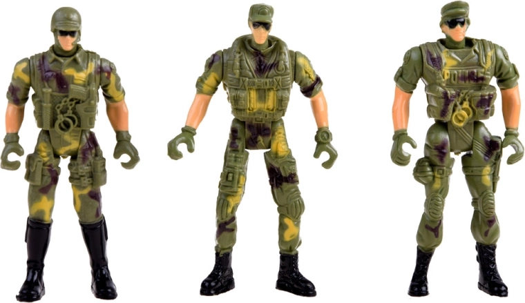 În pachet: 3 figurine de soldați