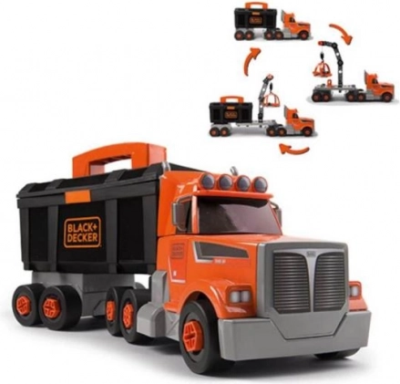 Tractor 3în1 Black+Decker cu Unelte și Macara
