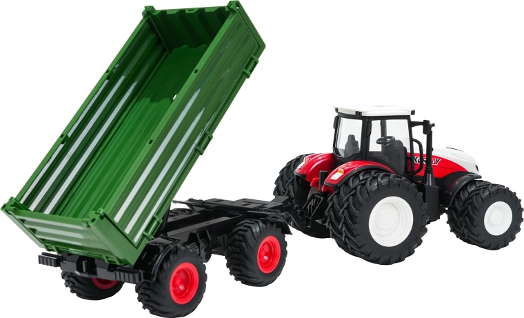 Distracție agricolă autentică cu remorcă basculantă