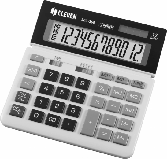Calculator de birou ELEVEN SDC368 alb-negru