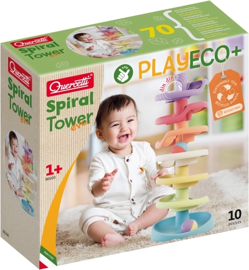 quercetti spiral tower play eco+ pistă cu bile