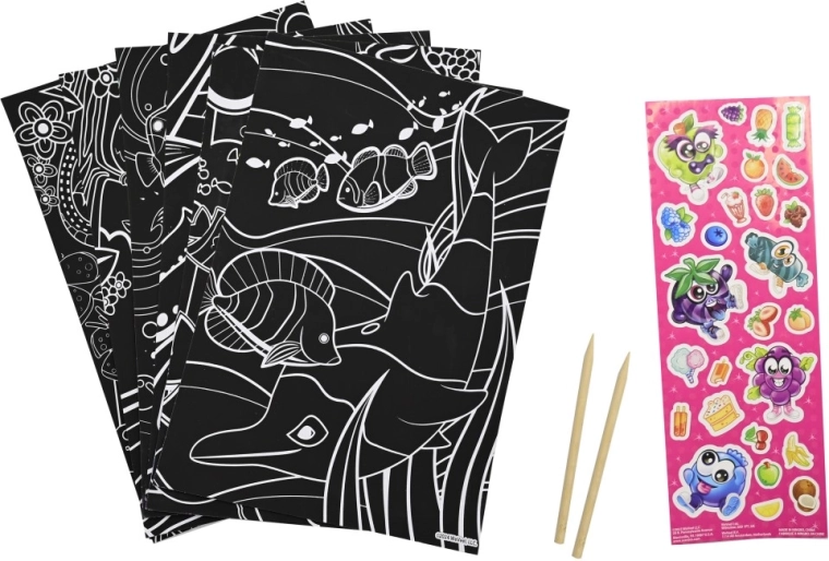 Scratch art magic cu motive marine