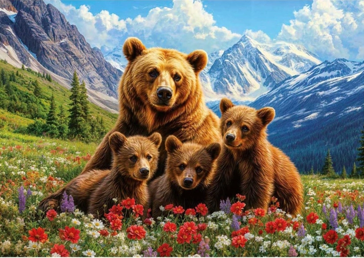 Puzzle Urși grizzly 1000 piese