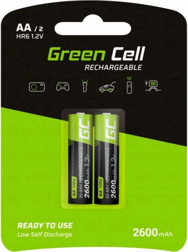Baterii reîncărcabile AA HR6 2600 mAh – Green Cell (2 buc)