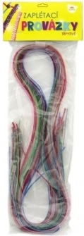 șnururi împletite sclipitoare glitter 100 cm, set 35 buc