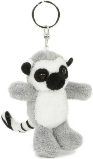 Breloc din pluș lemur catta 7 × 8 cm