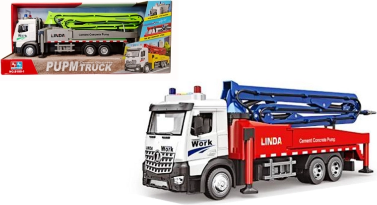 Autocamion pompă de beton de pompieri cu lumină și sunet