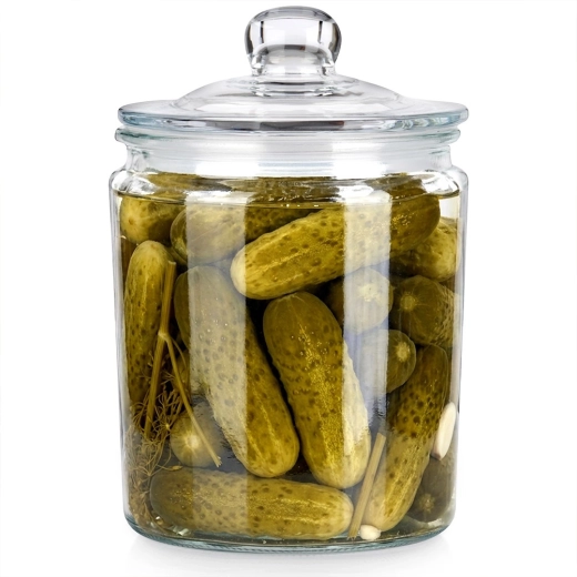 Borcan din sticlă cu capac și garnitură 2 l