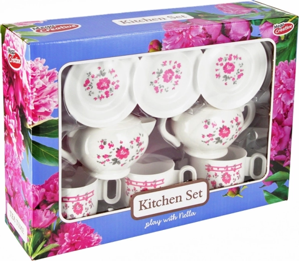 Set de ceai pentru copii cu flori