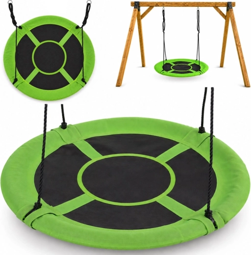 Leagăn de grădină tip „cuib de barză”, rotund 100 cm, capacitate de încărcare 250 kg