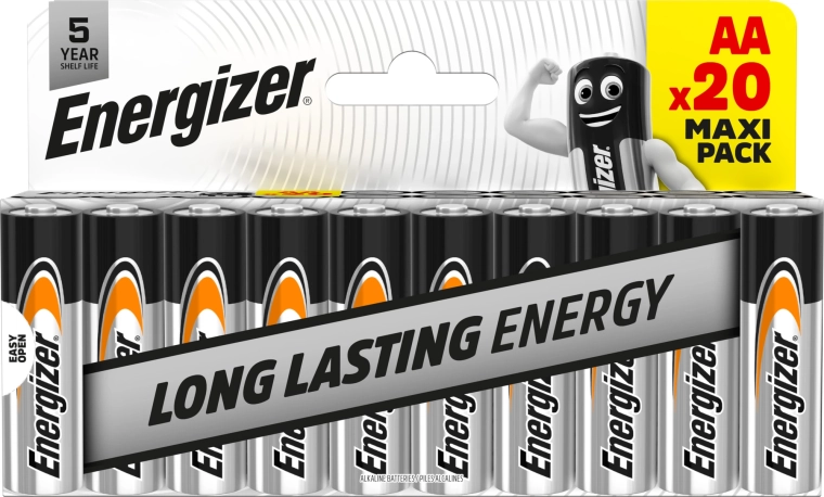 Energizer Everyday AA baterii alcaline 1,5 V – pachet 20 buc