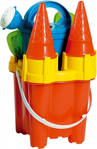 Androni set de nisip castel – înălțime 29 cm – Roșu