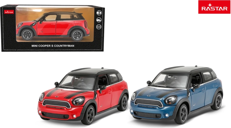 Mașinuță metalică Rastar Mini Countryman 1:24 roșie - 1 bucată