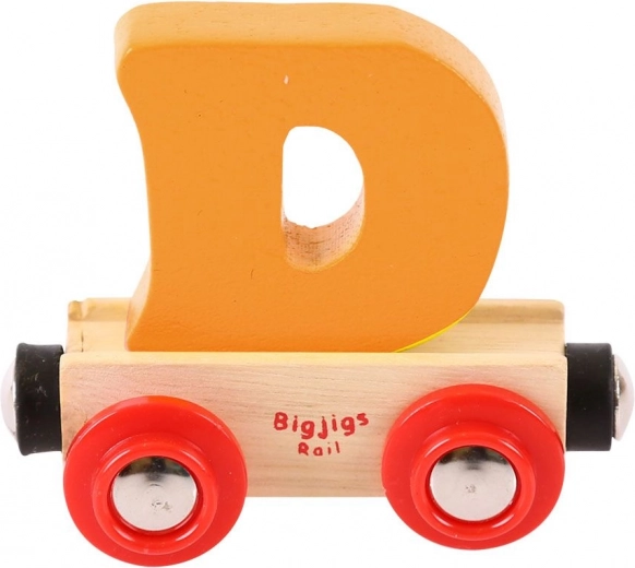 Bigjigs Rail trenuleț din lemn cu litera D
