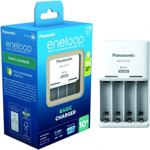 Încărcător Eneloop advanced AA/AAA + 4× AA 2000 mAh