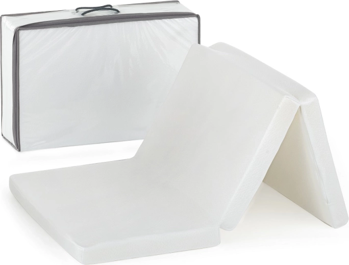 Saltea pliabilă de călătorie Petite&Mars Foldie White