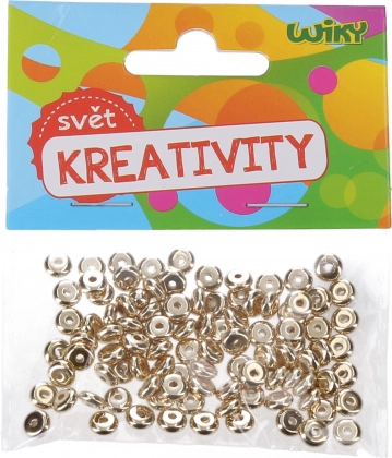 Mărgele aurii 6 × 3 mm – pachet 100 buc