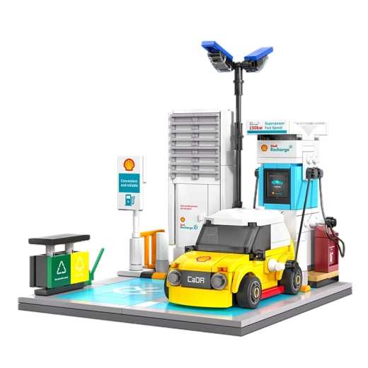 Stație realistă cu cablu de încărcare funcțional