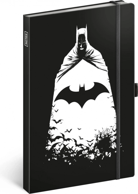 caiet BATMAN cu elastic și suport pentru pix