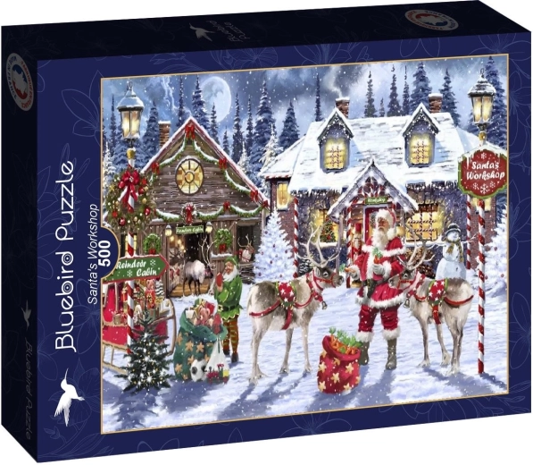 Puzzle Bluebird Atelierul lui Moș Crăciun 500 de piese