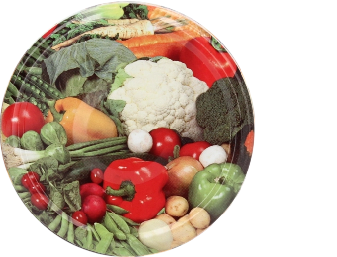 Capac metalic pentru conservare 66 mm cu motiv de conopidă