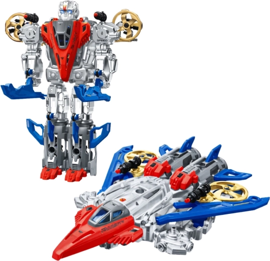 Două jucării într-una: robot și avion de vânătoare