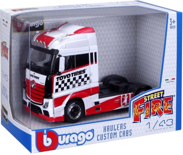 Model camion Bburago Street Fire Haulers Custom Cabs 1:43 assortat - 1 bucată