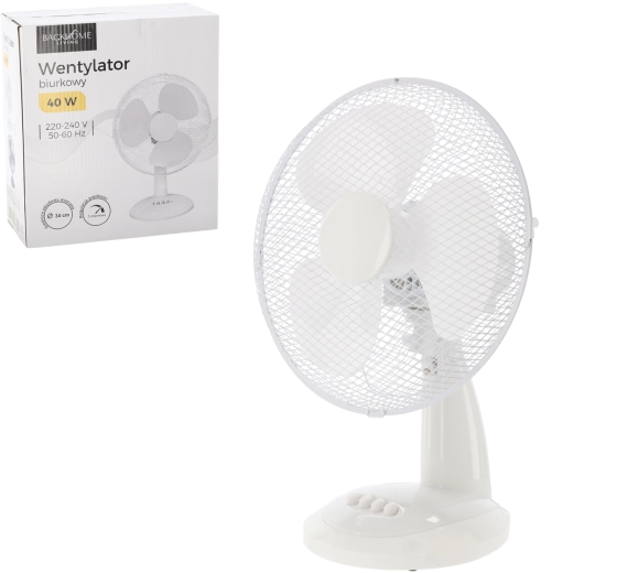 Ventilator de birou alb 40 W