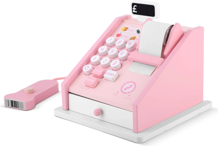 Sertar care se deschide și rolă de chitanțe ca în realitate