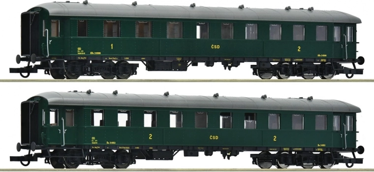 Set de 2 vagoane rapide ČSD Roco