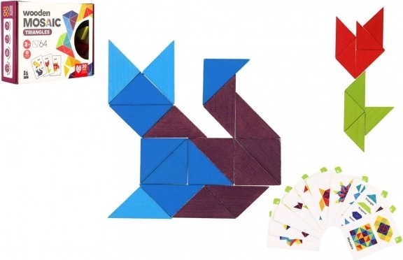 Mozaic din lemn triunghiuri