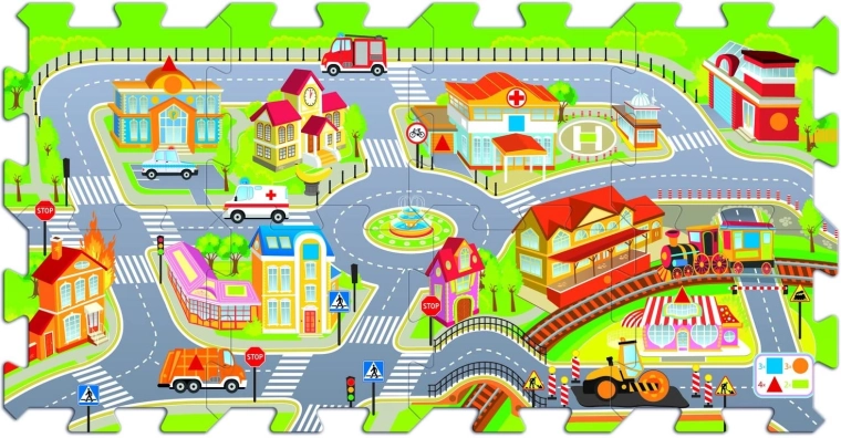 Oraș - puzzle din spumă - 1 bucată