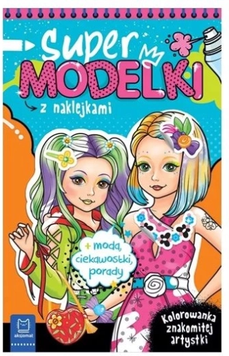 Caiet de colorat Supermodele cu autocolante sclipitoare