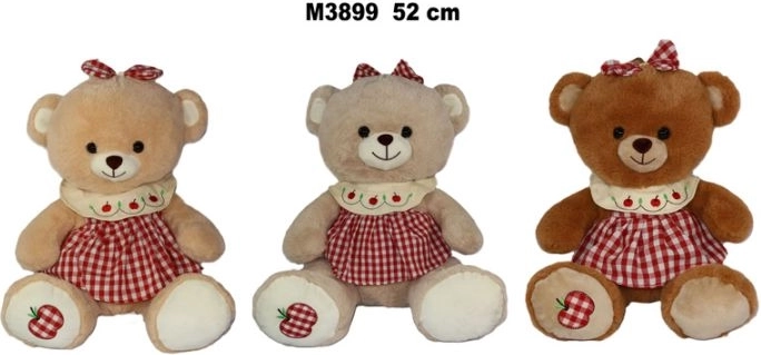 Ursuleț de pluș în rochie, 52 cm - 1 bucată