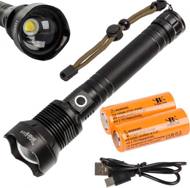 Lanternă tactică militară Bailong XHP90 cu Power Zoom