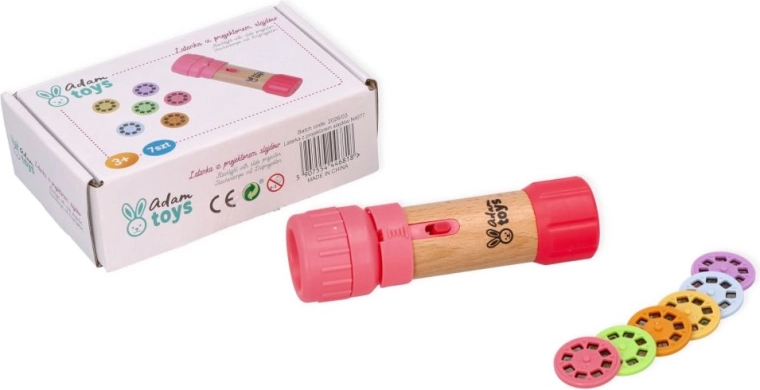 Lanternă roz pentru copii cu proiector Adam Toys