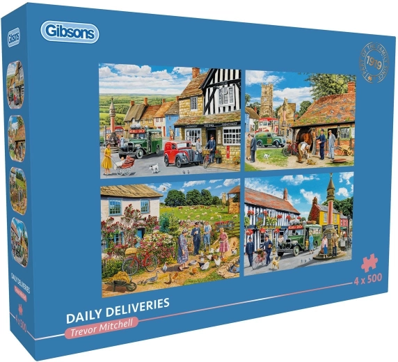 Puzzle Gibsons „Livrări zilnice” 4×500 piese