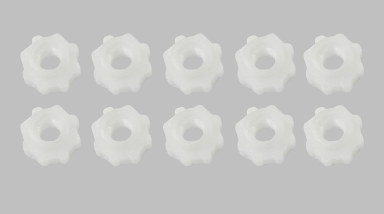 Piulițe din nailon M6 × 25 mm - 10 bucăți